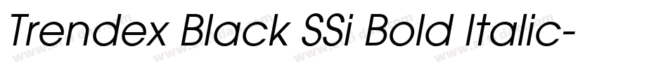 Trendex Black SSi Bold Italic字体转换